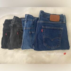 LEVI'S ASSORTED REGULAR STRAIGHT LEG SELVEDGE JEAN BUNDLE LOT OF 4